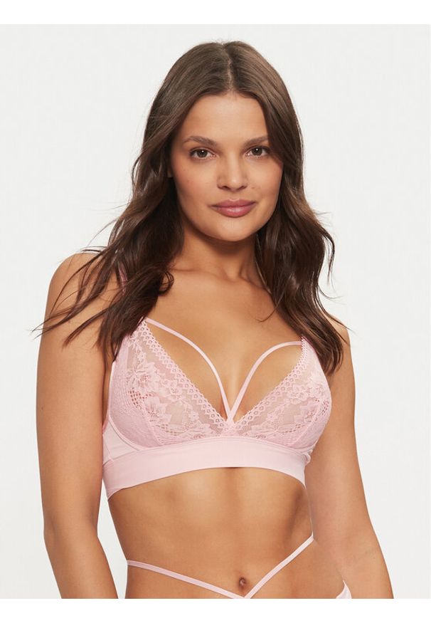 Hunkemöller Biustonosz braletka Remi 300126 Różowy. Kolor: różowy. Materiał: syntetyk