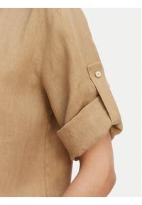 Marella Koszula Girello 2615111122 Beżowy Regular Fit. Kolor: beżowy. Materiał: len #5
