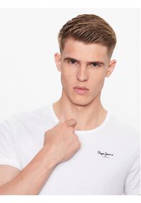 Pepe Jeans Komplet t-shirtów Pepe Tshirt 2P PMU10976 Biały Regular Fit. Kolor: biały. Materiał: bawełna #3