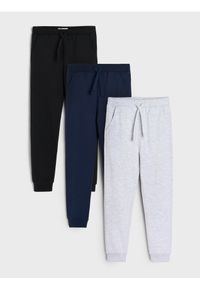 Sinsay - Spodnie dresowe 3 pack - czarny. Kolor: czarny. Materiał: dresówka