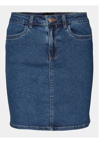 Vero Moda Spódnica jeansowa Luna 10279491 Niebieski Regular Fit. Kolor: niebieski. Materiał: jeans, bawełna #5