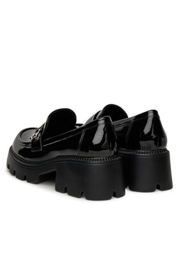 DeeZee Loafersy HLD-2016-1 Czarny. Kolor: czarny. Materiał: skóra