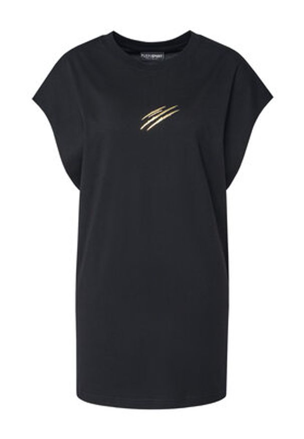 Plein Sport Tank top PAEC MRK0104 STE001N Czarny Regular Fit. Kolor: czarny. Materiał: bawełna. Styl: sportowy