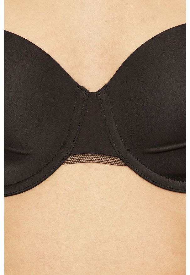 DKNY - Dkny - Biustonosz. Kolor: czarny. Materiał: materiał. Rodzaj stanika: odpinane ramiączka, różne sposoby noszenia. Wzór: gładki