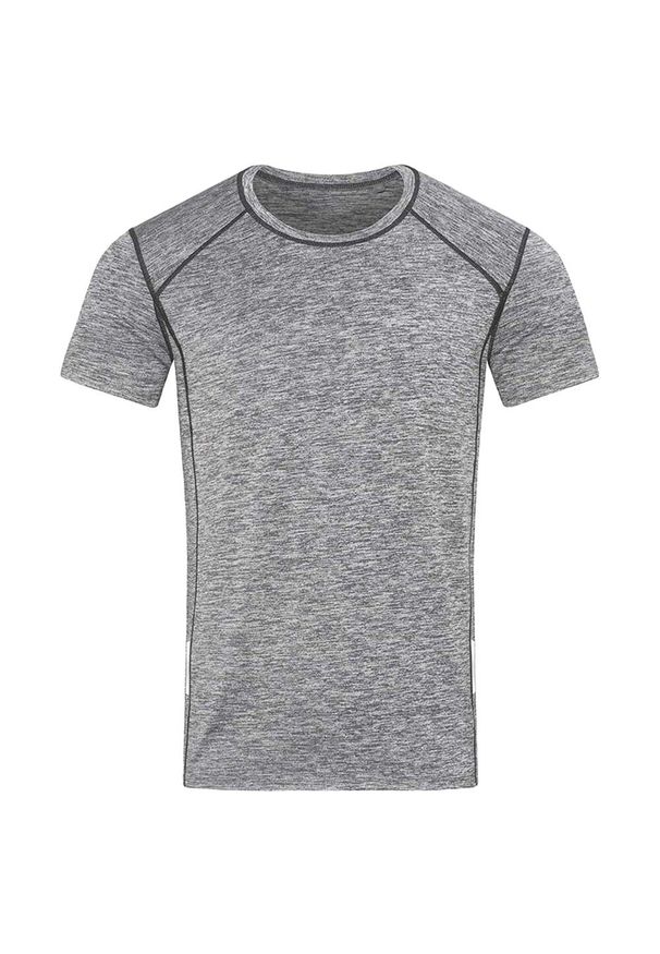 Stedman - Męska Koszulka Sportowa Heather Reflective Detail Slim. Kolor: wielokolorowy, szary, brązowy
