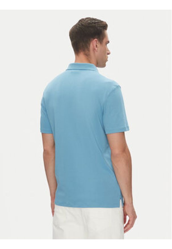 Calvin Klein Polo Supima LV04LB276G Niebieski Regular Fit. Typ kołnierza: polo. Kolor: niebieski. Materiał: bawełna