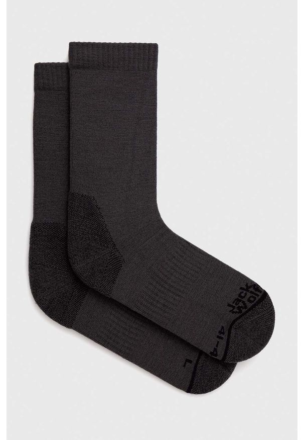 Jack Wolfskin skarpetki Urban Merino 2-pack. Kolor: szary. Materiał: wełna, skóra