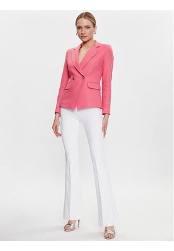 Marella Marynarka Attila 2330410531 Różowy Regular Fit. Kolor: różowy. Materiał: bawełna
