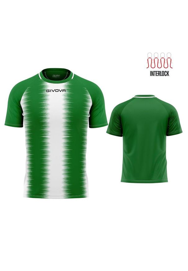 T-shirt sportowy Givova Stripe XL - Oddychający i Trwały. Kolor: zielony, biały, wielokolorowy. Sport: piłka nożna