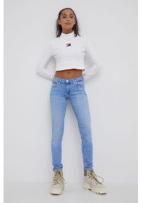 Tommy Jeans jeansy SOPHIE CE111 damskie high waist. Stan: podwyższony. Kolor: niebieski #3
