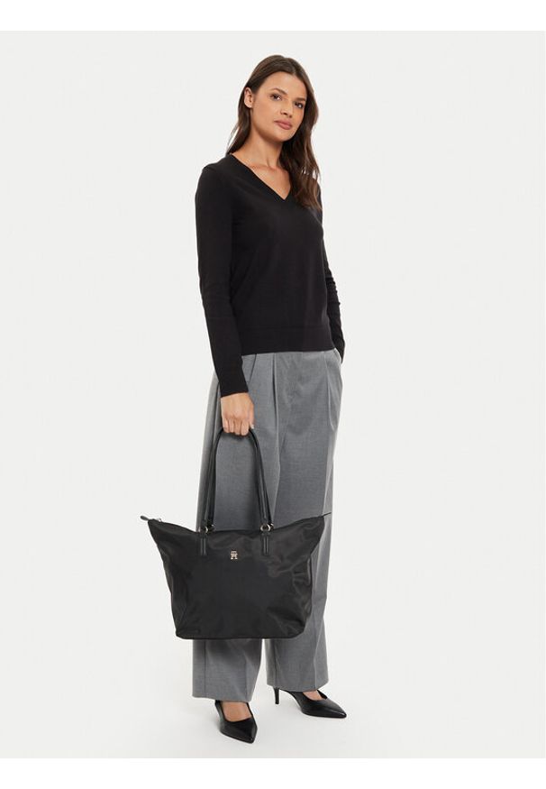 TOMMY HILFIGER - Tommy Hilfiger Torebka Poppy Th Tote AW0AW15639 Czarny. Kolor: czarny