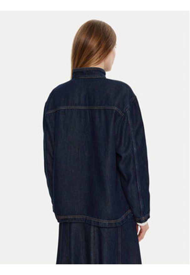 Munthe Bluzka Tuxa 243100024314 Granatowy Relaxed Fit. Kolor: niebieski. Materiał: jeans