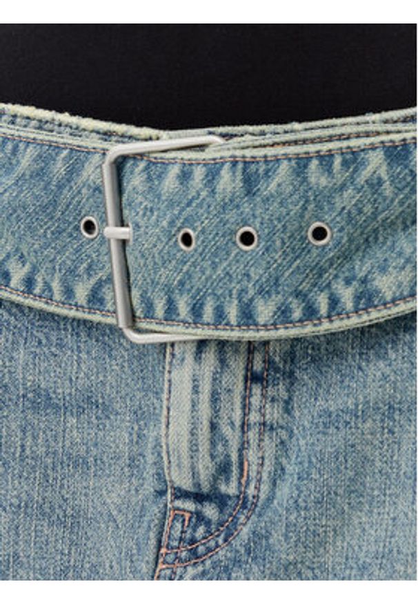 Hugo - HUGO Spódnica jeansowa Gamini 50541549 Niebieski Regular Fit. Kolor: niebieski. Materiał: bawełna