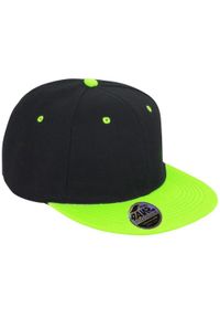 RESULT HEADWEAR - Bronx Original Contrast Flat Peak Baseball Cap. Kolor: zielony, czarny, żółty, wielokolorowy #1