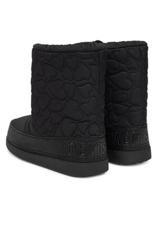 Love Moschino - LOVE MOSCHINO Śniegowce JA24202G1NISE00A Czarny. Kolor: czarny. Materiał: materiał