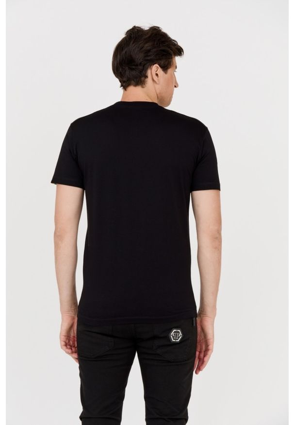 DSQUARED2 Czarny t-shirt męski cool fit, Rozmiar M. Kolor: czarny. Wzór: haft