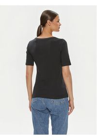 GANT - Gant T-Shirt 4203491 Czarny Slim Fit. Kolor: czarny. Materiał: bawełna