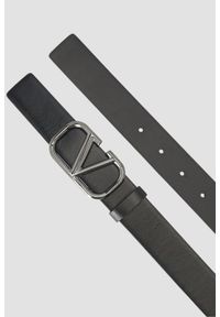 Valentino Garavani - VALENTINO GARAVANI Czarny pasek męski ze skóry, Rozmiar 85. Kolor: czarny. Materiał: skóra #5