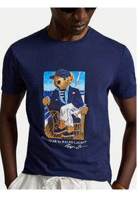 Polo Ralph Lauren T-Shirt 710B21964001 Granatowy Regular Fit. Typ kołnierza: polo. Kolor: niebieski. Materiał: bawełna #4