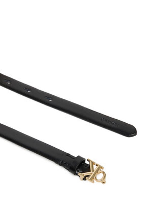 Calvin Klein Pasek Damski Ck Buckle 15Mm Fixed Belt LV04F7055G Czarny. Kolor: czarny. Materiał: skóra