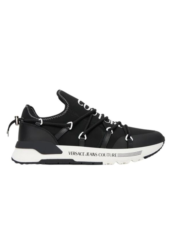 Versace Jeans Couture - VERSACE JEANS COUTURE Czarne męskie sneakersy Fondo Dynamic Dis. Sa6, Rozmiar 44. Kolor: czarny