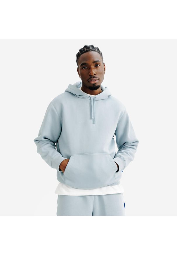 Decathlon - Bluza z kapturem unisex Elementals. Typ kołnierza: kaptur. Kolor: szary, niebieski, wielokolorowy. Materiał: poliester, elastan, tkanina, prążkowany, bawełna, materiał