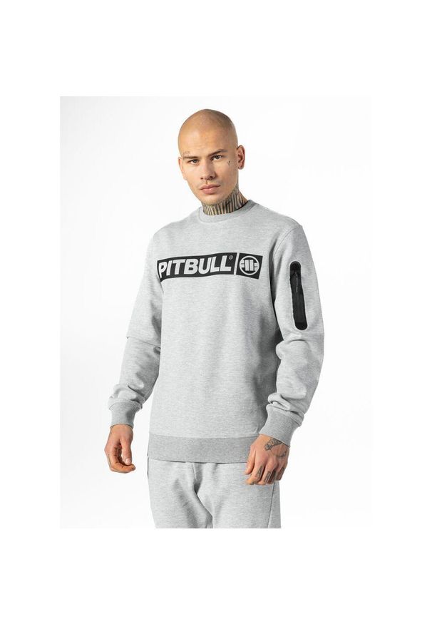 PITBULL - Bluza sportowa męska Pitbull West Coast Beyer Crewneck. Kolor: szary