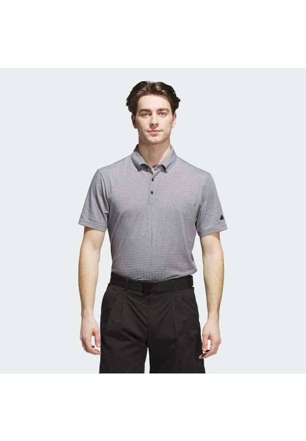 Adidas - Koszulka Go-to Rise Print Polo. Typ kołnierza: polo. Kolor: szary. Wzór: nadruk. Styl: sportowy