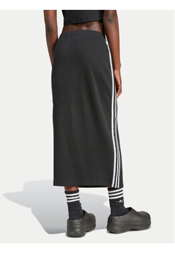 Adidas - adidas Spódnica midi IY7279 Czarny Slim Fit. Kolor: czarny. Materiał: bawełna