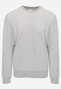 Born2be - Szara Bluza o Klasycznym Kroju z Bawełną Merinne. Okazja: na co dzień. Kolor: szary. Materiał: bawełna. Styl: klasyczny #3