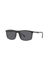 Emporio Armani - Okulary przeciwsłoneczne 0EA4171U. Kształt: prostokątne. Kolor: czarny #1