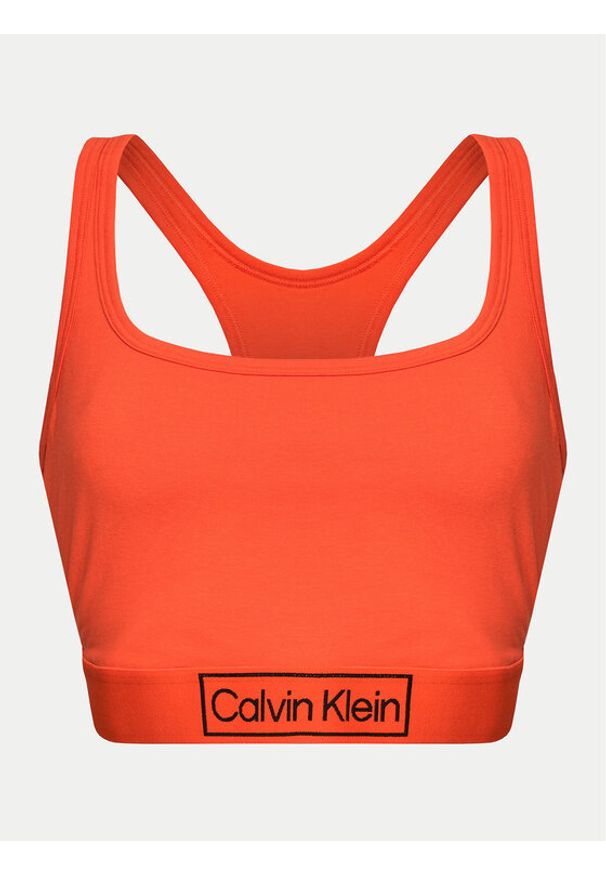 Calvin Klein Underwear Biustonosz top 000QF6823E Pomarańczowy. Kolor: pomarańczowy. Materiał: bawełna