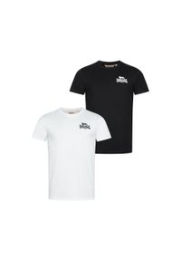 Koszulka Lonsdale Blairmore (x2). Kolor: czarny, biały, wielokolorowy. Wzór: haft #1
