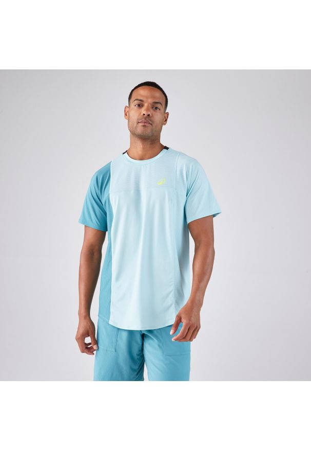 KUIKMA - Koszulka do padla z krótkim rękawem męska Kuikma Dry oddychająca. Kolor: niebieski. Materiał: materiał, poliester, elastan. Długość rękawa: krótki rękaw. Długość: krótkie