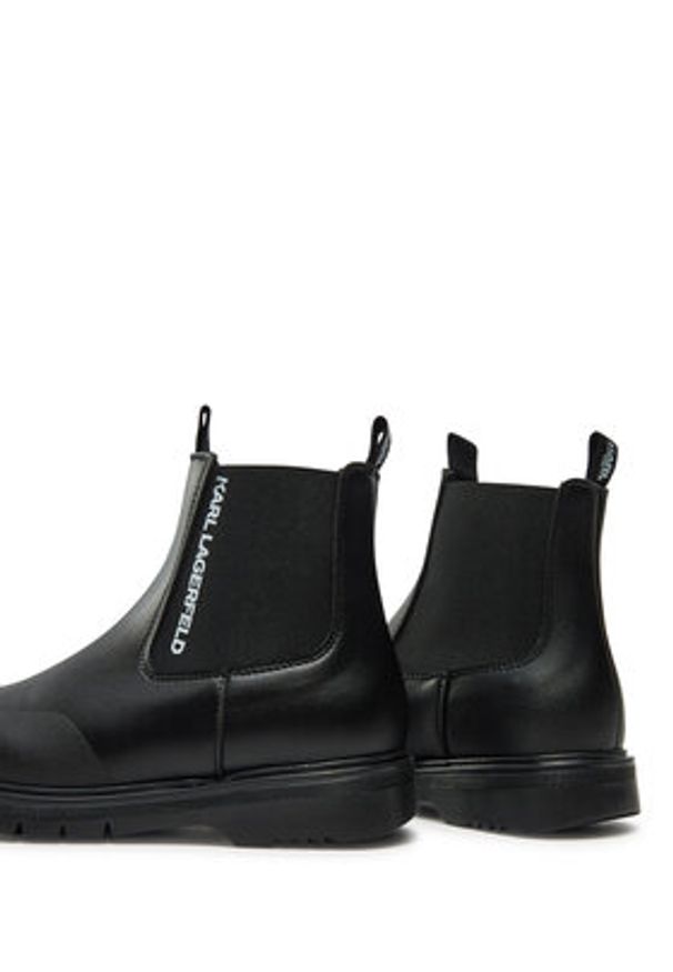 Karl Lagerfeld Kids Sztyblety Z30365 M Czarny. Kolor: czarny. Materiał: skóra