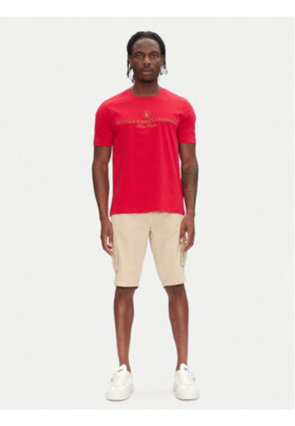 Aeronautica Militare T-Shirt 251TS2410J592 Czerwony Regular Fit. Kolor: czerwony. Materiał: bawełna
