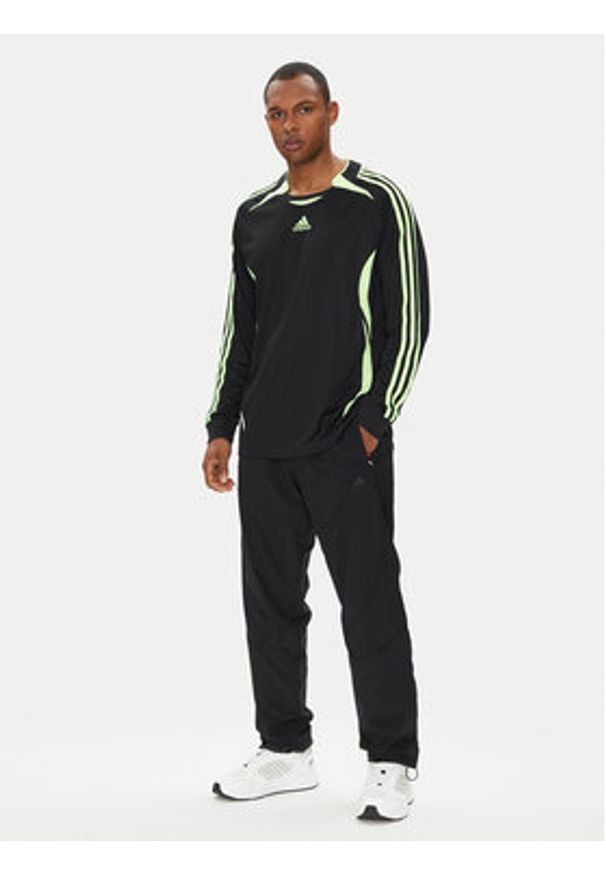 Adidas - adidas Longsleeve Teamgeist adicolor JW5908 Czarny Loose Fit. Kolor: czarny. Materiał: syntetyk. Długość rękawa: długi rękaw