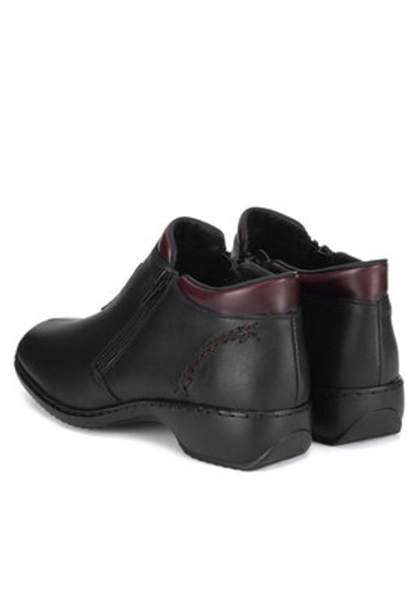 Rieker Półbuty L3882-00 Czarny. Kolor: czarny. Materiał: skóra