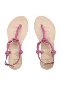 Manebi Sandały Suede Leather Sandals V 1.8 Y0 Różowy. Kolor: różowy. Materiał: zamsz, skóra