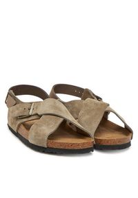 Birkenstock Sandały Tulum SFB 1029834 Beżowy. Kolor: beżowy. Materiał: skóra, zamsz #4
