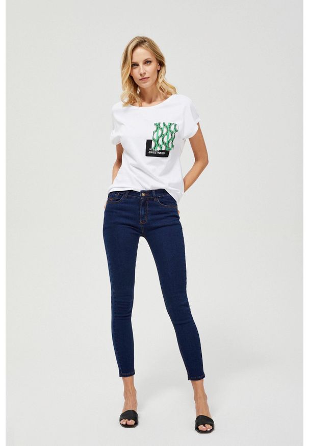 MOODO - Jeansy skinny. Materiał: jeans. Wzór: gładki