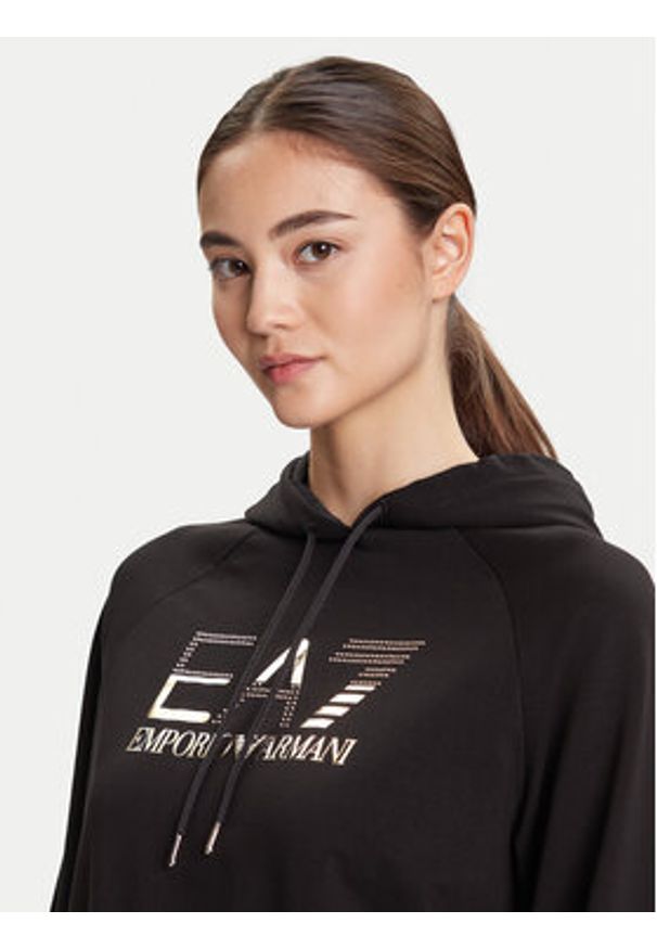 EA7 Emporio Armani Dres 7W000687 AF12502 UC001 Czarny Regular Fit. Kolor: czarny. Materiał: bawełna