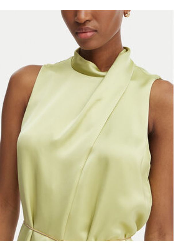 Hugo - HUGO Sukienka koktajlowa Kewina-1 50566973 Beżowy Slim Fit. Kolor: beżowy. Materiał: syntetyk. Styl: wizytowy