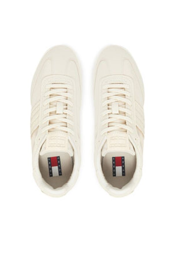 Tommy Jeans Sneakersy Tjw Low Profile Runner EN0EN02817 Beżowy. Kolor: beżowy. Materiał: materiał