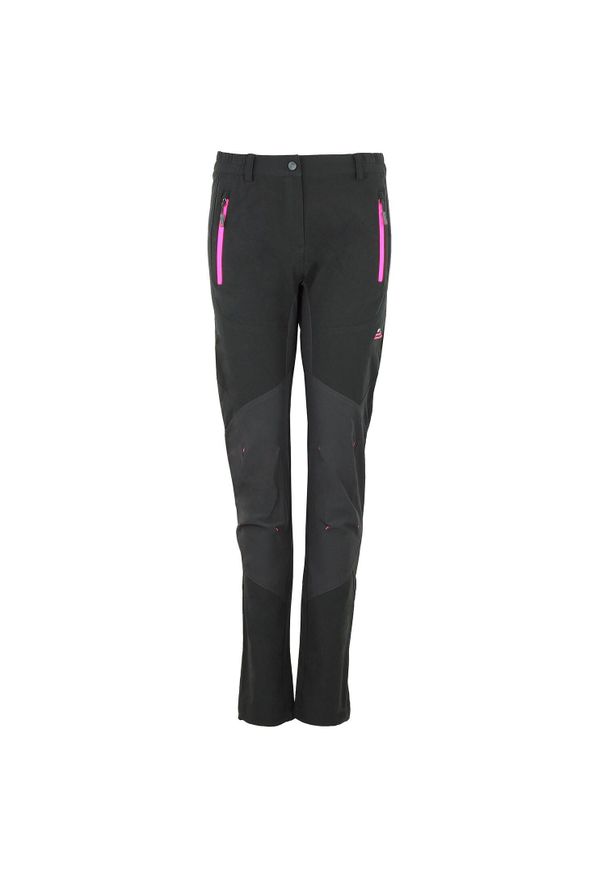 PEAK MOUNTAIN - Spodnie damskie z 2 kieszeniami na ręce Peak Mountain. Kolor: czarny. Sezon: lato. Sport: turystyka piesza