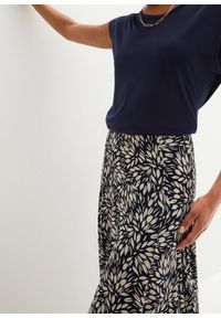 bonprix - Spódnica z dżerseju z mieszanki wiskozy. Kolor: niebieski. Materiał: wiskoza, jersey. Styl: elegancki