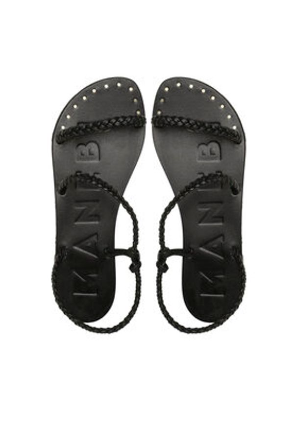 Manebi Sandały Sandals S 6.4 Y0 Czarny. Kolor: czarny. Materiał: skóra