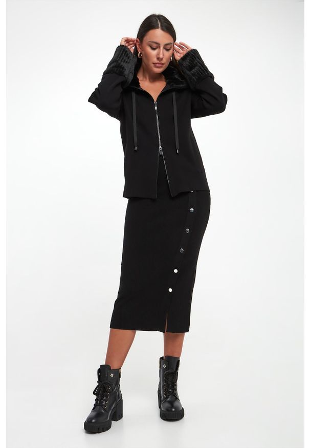 Joseph Ribkoff - Kurtka damska z futerkiem JOSEPH RIBKOFF. Materiał: futro