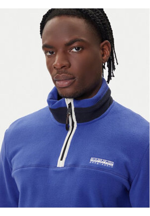 Napapijri Polar T-Dergana NP0A88UZ Niebieski Regular Fit. Kolor: niebieski. Materiał: syntetyk