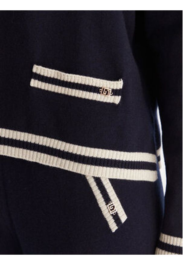 Gaudi Golf 521BD53007 Granatowy Relaxed Fit. Typ kołnierza: golf. Kolor: niebieski. Materiał: syntetyk